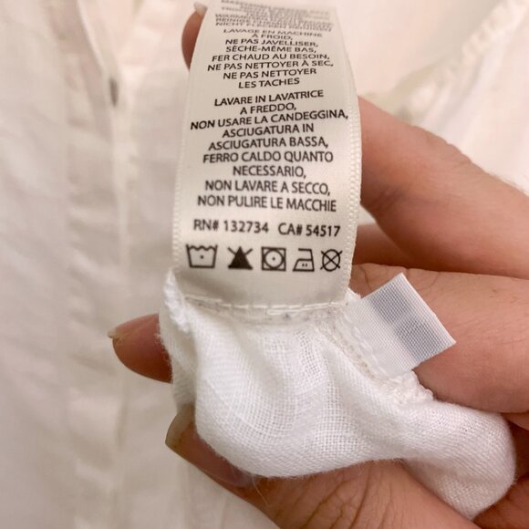 Cloth & Stone‎ White Linen Sleeveless Button Down Tunic Oversized Large - Picture 8 of 9